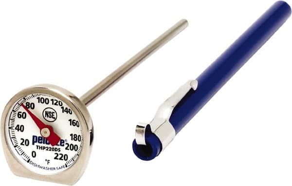 Rubbermaid - 0 to 220°F, Dial Pocket Thermometer - Stainless Steel - A1 Tooling