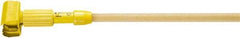 Rubbermaid - 54" Standard Hardwood Clamp Jaw Mop Handle - 5" Mop Head Band, Plastic Connector, Use with Wet Mops - A1 Tooling