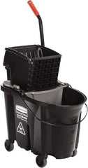 Rubbermaid - 35 Qt Plastic Steel Bucket & Wringer - 510.54mm Long x 927.1mm High x 398.78mm Wide, Black - A1 Tooling