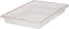 Rubbermaid - Rectangular, Clear Polycarbonate Food Tote Box - 3-1/2" High x 12" Wide x 18" Long, with Snap-On Lid - A1 Tooling