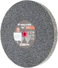 WALTER Surface Technologies - 24 Grit Aluminum Oxide Bench & Pedestal Grinding Wheel - 10" Diam x 1" Hole x 1" Thick, 2500 Max RPM, Coarse Grade, Vitrified Bond - A1 Tooling