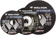 WALTER Surface Technologies - 9" 46 Grit Aluminum Oxide/Silicon Carbide Blend Cutoff Wheel - 5/64" Thick, 7/8" Arbor, 6,600 Max RPM, Use with Angle Grinders - A1 Tooling