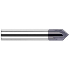 Harvey Tool - 1/2" Diam 30°/150° 2-Flute Single End Solid Carbide Chamfer Mill - Exact Industrial Supply