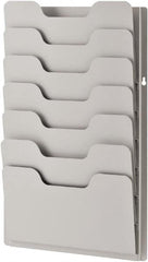 Sandusky Atlantic - 13-3/8" Wide x 2" Deep x 21-5/8" High, 7 Compartments, Steel Data Racks - Platinum, 12-5/8" Compartment Width x 3/4" Compartment Depth x 6-3/4" Compartment Height - A1 Tooling