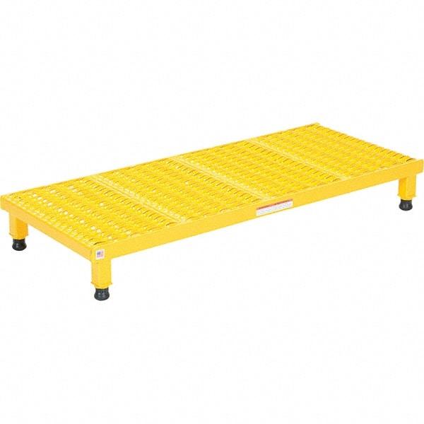 Vestil - 5" High x 19" Wide x 48" Deep, Yellow Step Stand - Steel, 500 Lb Capacity - A1 Tooling