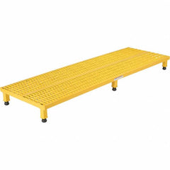 Vestil - 5" High x 24" Wide x 72" Deep, Yellow Step Stand - Steel, 500 Lb Capacity - A1 Tooling