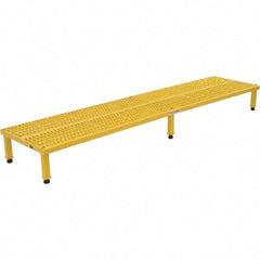 Vestil - 9" High x 24" Wide x 96" Deep, Yellow Step Stand - Steel, 500 Lb Capacity - A1 Tooling