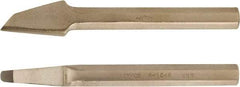 Ampco - 8" OAL x 3/8" Blade Width Nonsparking Groove Chisel - 3/8" Tip - A1 Tooling