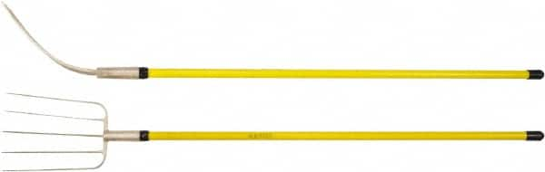 Ampco - Manure Fork with 54" Straight Fiberglass Handle - 9" Blade Width, 5 Tines, 13" Tine Length - A1 Tooling