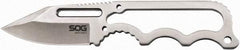 SOG Specialty Knives - 2-19/64" Long Blade, 5Cr15MoV Stainless Steel, Fine Edge, Fixed Blade Knife - 5.9" OAL, Stainless Steel Handle, Includes Hard Molded Nylon Sheath - A1 Tooling