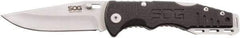 SOG Specialty Knives - 3-7/64" Blade, 7.1" OAL, Straight Clip Point Folding Knife - 4" Closed Length, G-10, 1 Blade, 1 Edge - A1 Tooling