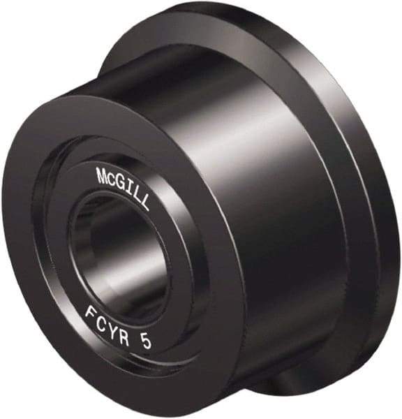 McGill - 1-1/8" Bore, 3-1/2" Roller Diam x 2" Roller Width, Steel Flanged Yoke Roller - 14,300 Lb Dynamic Load Capacity, 2.06" Overall Width - A1 Tooling