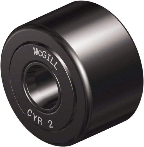 McGill - 1/4" Bore, 7/8" Roller Diam x 1/2" Roller Width, Steel Yoke Cam Follower - 1,660 Lb Dynamic Load Capacity, 9/16" Overall Width - A1 Tooling