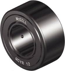 McGill - 20mm Bore, 47mm Roller Diam x 24mm Width, Steel Crowned Yoke Roller - 5,776 Lb Dynamic Load Capacity, 25mm Overall Width - A1 Tooling