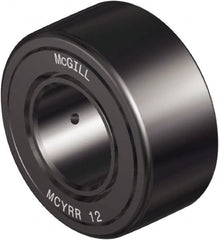 McGill - 40mm Bore, 80mm Roller Diam x 35mm Width, Steel Crowned Sealed Yoke Roller - 9,326 Lb Dynamic Load Capacity, 32mm Overall Width - A1 Tooling