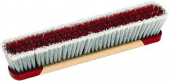 Harper Brush - 18" Medium Duty Synthetic Push Broom - 3" Bristle Length, Wood Block, Bolt-On Handle Connection, Handle Sold Separately - A1 Tooling