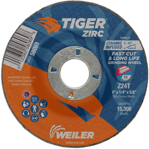 58069 4″ × 1/4″ TIGER ZIR