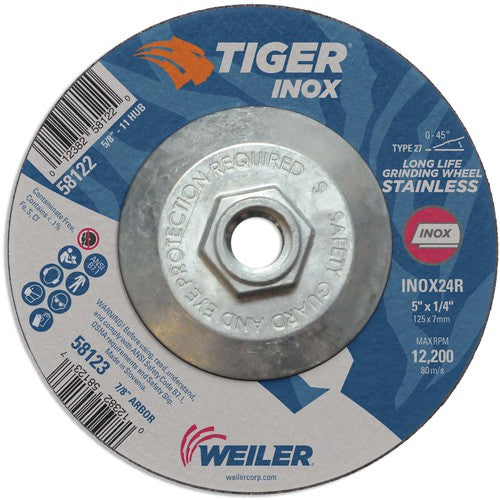 5X1/4 TIGER INOX TYPE 27 GRIND WHL - A1 Tooling