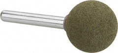 Grier Abrasives - 1" Max Diam x 2-1/4" Long, Cone A2, Rubberized Point - Coarse Grade, Aluminum Oxide, Mounted - A1 Tooling