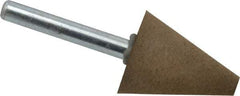 Grier Abrasives - 1" Max Diam x 2-1/4" Long, Cone A2, Rubberized Point - Medium Grade, Aluminum Oxide, Mounted - A1 Tooling