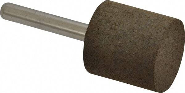 Grier Abrasives - 1" Max Diam x 2-1/2" Long, Cylinder W220, Rubberized Point - Coarse Grade, Aluminum Oxide, Mounted - A1 Tooling