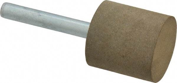 Grier Abrasives - 1" Max Diam x 2-1/2" Long, Cylinder W220, Rubberized Point - Medium Grade, Aluminum Oxide, Mounted - A1 Tooling