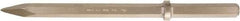 Ampco - 22" OAL, 3/4" Shank Diam, Point Chisel - Round Drive, Hex Shank - A1 Tooling