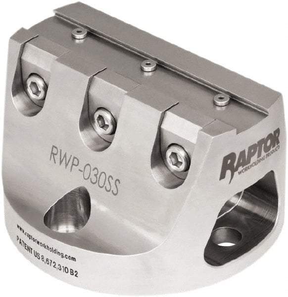 Raptor Workholding - 3/4" Jaw Width, 3" High Dovetail Vise - For Use with 4 & 5 Axis Workholding Systems - A1 Tooling