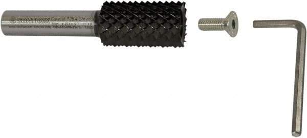 Controx - 7/8" Diam, 1-1/2" LOC, Plain End, Powdered Metal Diamond Pattern Router Bit - Right Hand Cut, 3-1/2" OAL - A1 Tooling