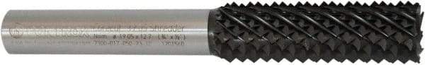 Controx - 17mm Diam, 2" LOC, Plain End, Powdered Metal Diamond Pattern Router Bit - Right Hand Cut, 4-1/2" OAL - A1 Tooling