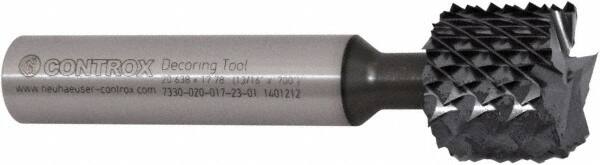 Controx - 13/16" Diam, 0.2" LOC, Square End, Powdered Metal Diamond Pattern Router Bit - Right Hand Cut, 2-45/64" OAL - A1 Tooling