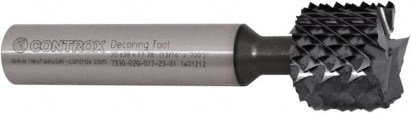 Controx - 1/2" Diam, 0.45" LOC, Square End, Solid Carbide Diamond Pattern Router Bit - Right Hand Cut, 2-61/64" OAL - A1 Tooling