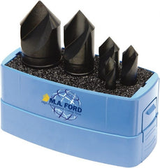 M.A. Ford - 5 Piece, 1/4 to 1" Head Diam, 100° Included Angle, Single End Countersink Set - A1 Tooling