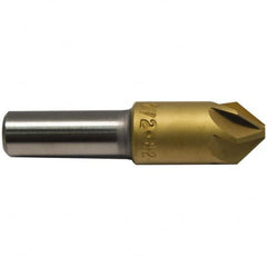 M.A. Ford - 3/16" Head Diam, 3/16" Shank Diam, 6 Flute 90° High Speed Steel Countersink - TiN Finish, 1-1/2" OAL - A1 Tooling