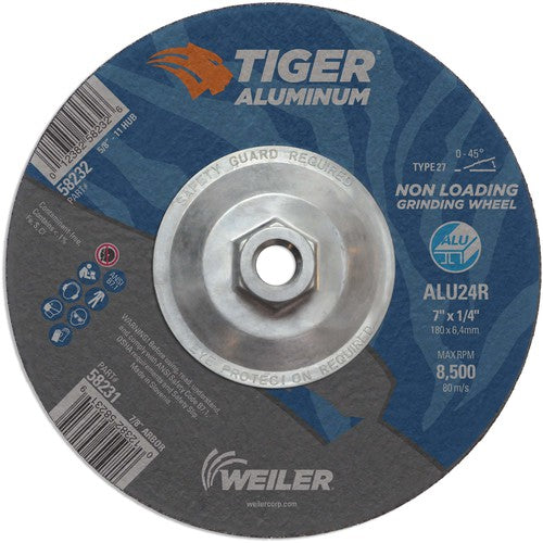 7X1/4 TIGER ALUM T27 GRIND WHL - A1 Tooling