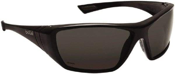 bolle SAFETY - Polarized Gray Lenses, Framed Polarized Glasses - Anti-Fog, Scratch Resistant, Size M, Wrap Around - A1 Tooling