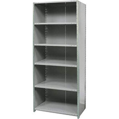 Hallowell - 6 Shelf, 800 Lb. Capacity, Free Standing Closed Shelving - 36 Inch Wide x 12 Inch Deep x 87 Inch High, Gray - A1 Tooling