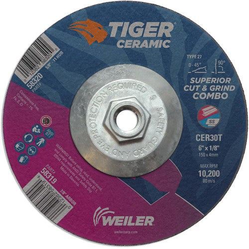 6X1/8 TIGER CERAMIC T27 COMBO WHL - A1 Tooling