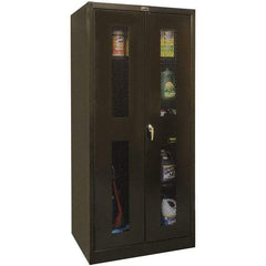 Hallowell - 4 Shelf Combination Storage Cabinet - Steel, 48" Wide x 18" Deep x 78" High, Black - A1 Tooling