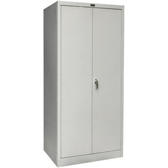 Hallowell - 1 Shelf Wardrobe Storage Cabinet - Steel, 48" Wide x 18" Deep x 78" High, Platinum - A1 Tooling