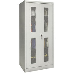 Hallowell - 1 Shelf Wardrobe Storage Cabinet - Steel, 48" Wide x 24" Deep x 78" High, Platinum - A1 Tooling