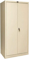 Hallowell - 4 Shelf Locking Storage Cabinet - Steel, 36" Wide x 24" Deep x 72" High, Tan - A1 Tooling