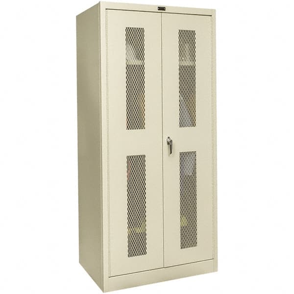 Hallowell - 1 Shelf Wardrobe Storage Cabinet - Steel, 36" Wide x 24" Deep x 72" High, Tan - A1 Tooling