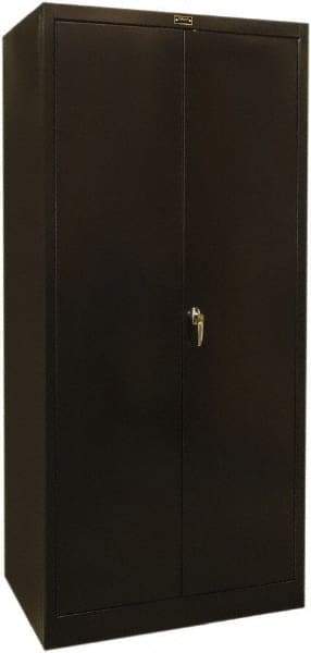 Hallowell - 1 Shelf Wardrobe Storage Cabinet - Steel, 36" Wide x 24" Deep x 72" High, Black - A1 Tooling