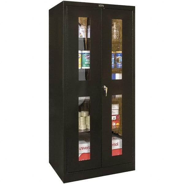 Hallowell - 4 Shelf Visible Storage Cabinet - Steel, 36" Wide x 18" Deep x 72" High, Black - A1 Tooling