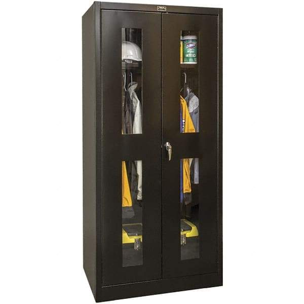 Hallowell - 1 Shelf Wardrobe Storage Cabinet - Steel, 36" Wide x 18" Deep x 72" High, Black - A1 Tooling