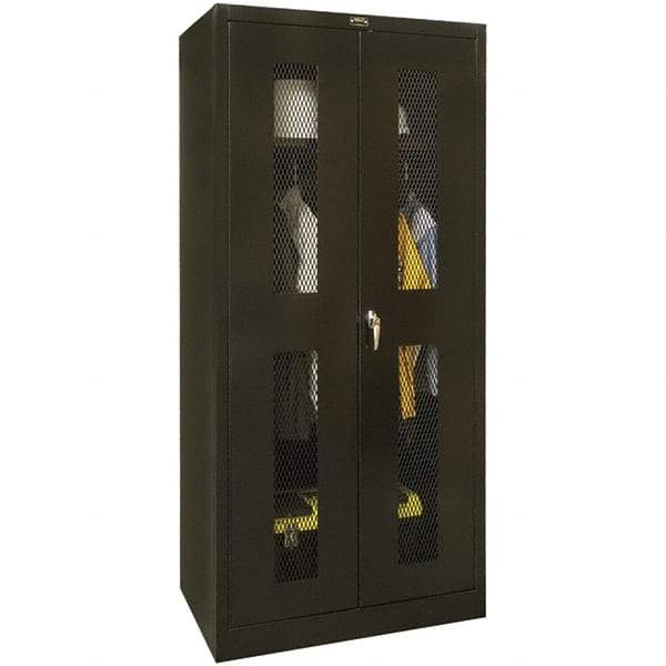 Hallowell - 1 Shelf Wardrobe Storage Cabinet - Steel, 48" Wide x 18" Deep x 72" High, Black - A1 Tooling