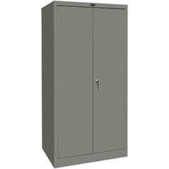 Hallowell - 4 Shelf Combination Storage Cabinet - Steel, 48" Wide x 24" Deep x 72" High, Gray - A1 Tooling