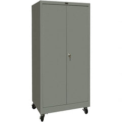 Hallowell - 4 Shelf Mobile Storage Cabinet - Steel, 48" Wide x 24" Deep x 72" High, Gray - A1 Tooling