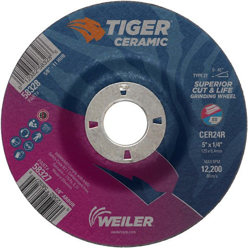 5X1/4 TIGER CERAMIC T27 GRIND WHL - A1 Tooling